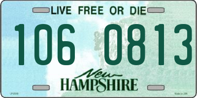NH license plate 1060813