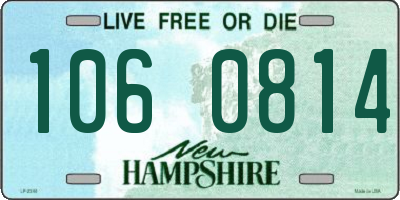 NH license plate 1060814