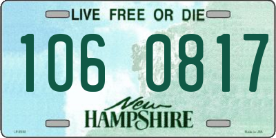 NH license plate 1060817
