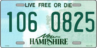NH license plate 1060825