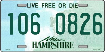 NH license plate 1060826