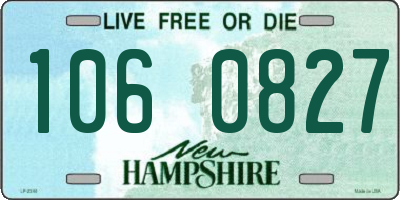 NH license plate 1060827