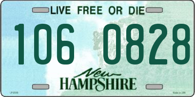 NH license plate 1060828