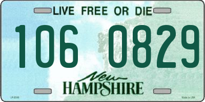 NH license plate 1060829