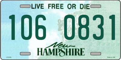 NH license plate 1060831