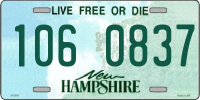 NH license plate 1060837