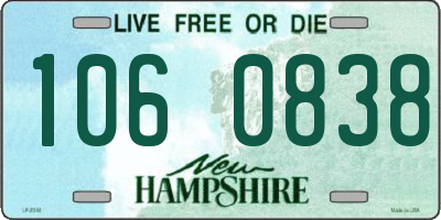 NH license plate 1060838