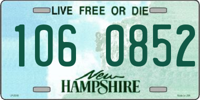 NH license plate 1060852