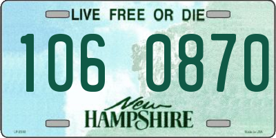 NH license plate 1060870