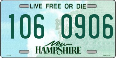 NH license plate 1060906