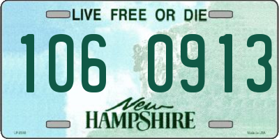 NH license plate 1060913