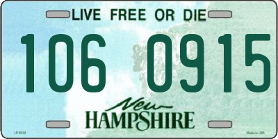 NH license plate 1060915