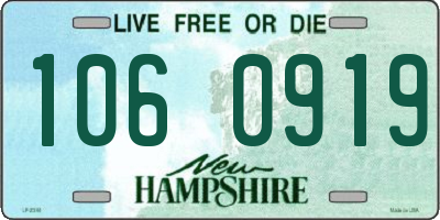 NH license plate 1060919