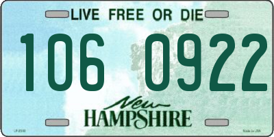 NH license plate 1060922