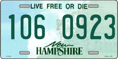 NH license plate 1060923
