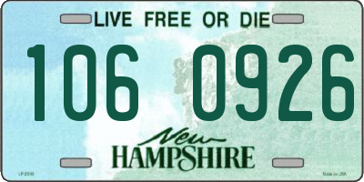 NH license plate 1060926