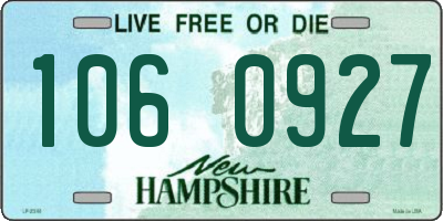NH license plate 1060927