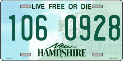 NH license plate 1060928