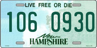 NH license plate 1060930