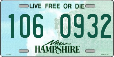 NH license plate 1060932