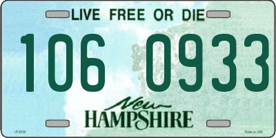 NH license plate 1060933