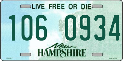 NH license plate 1060934