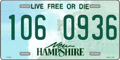NH license plate 1060936