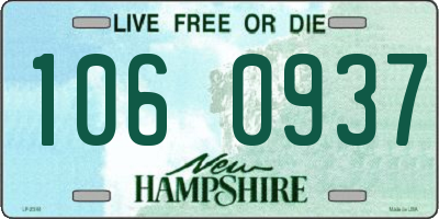 NH license plate 1060937