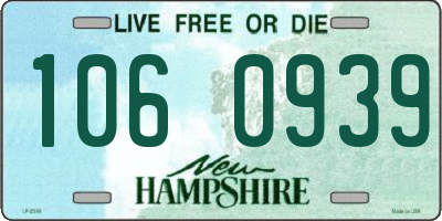 NH license plate 1060939