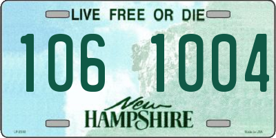 NH license plate 1061004