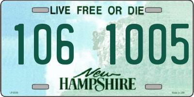 NH license plate 1061005