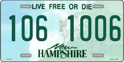 NH license plate 1061006