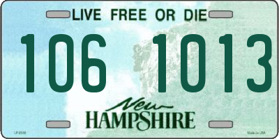 NH license plate 1061013