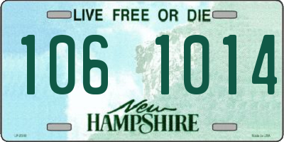 NH license plate 1061014