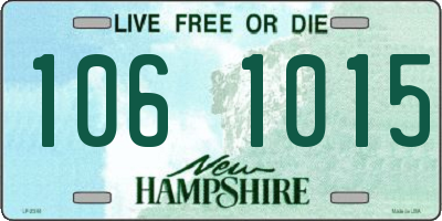 NH license plate 1061015