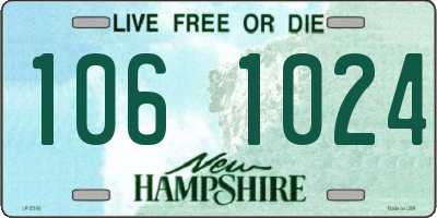 NH license plate 1061024