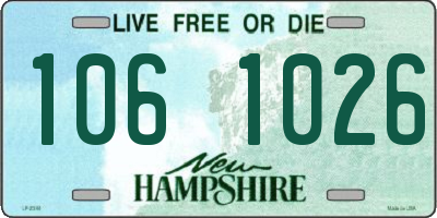 NH license plate 1061026