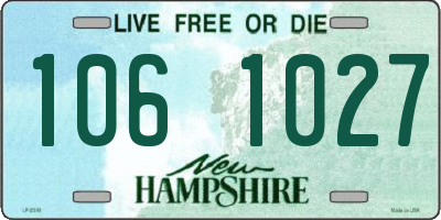 NH license plate 1061027