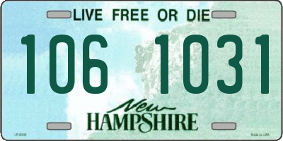 NH license plate 1061031