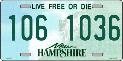 NH license plate 1061036