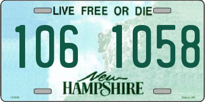 NH license plate 1061058
