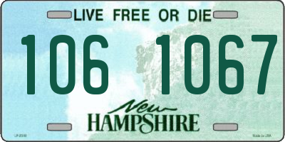 NH license plate 1061067