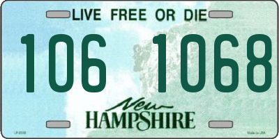 NH license plate 1061068