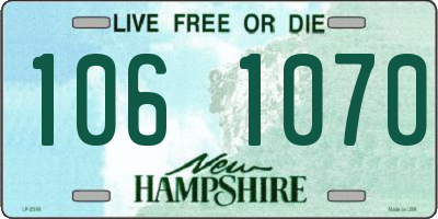 NH license plate 1061070