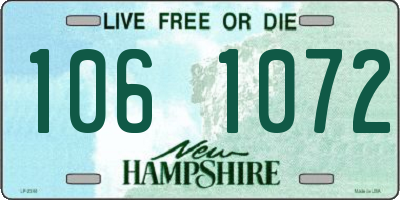 NH license plate 1061072