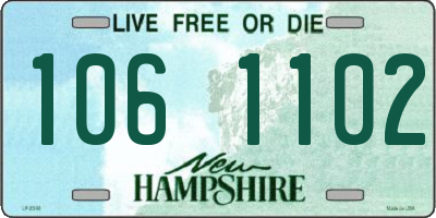 NH license plate 1061102