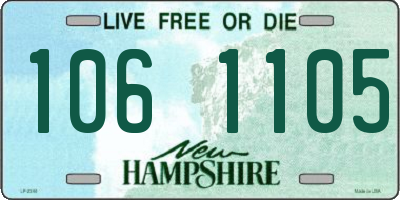 NH license plate 1061105