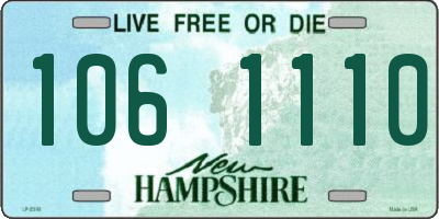 NH license plate 1061110