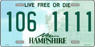 NH license plate 1061111