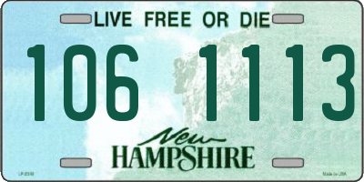 NH license plate 1061113